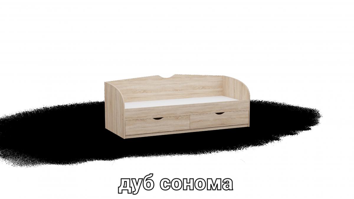 Кровать односпальна L10 дуб сонома