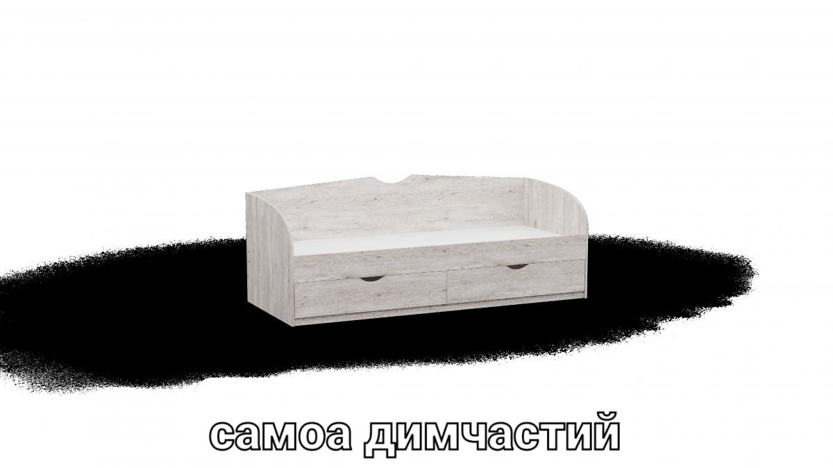 Кровать односпальна L11 самоа дымчастый