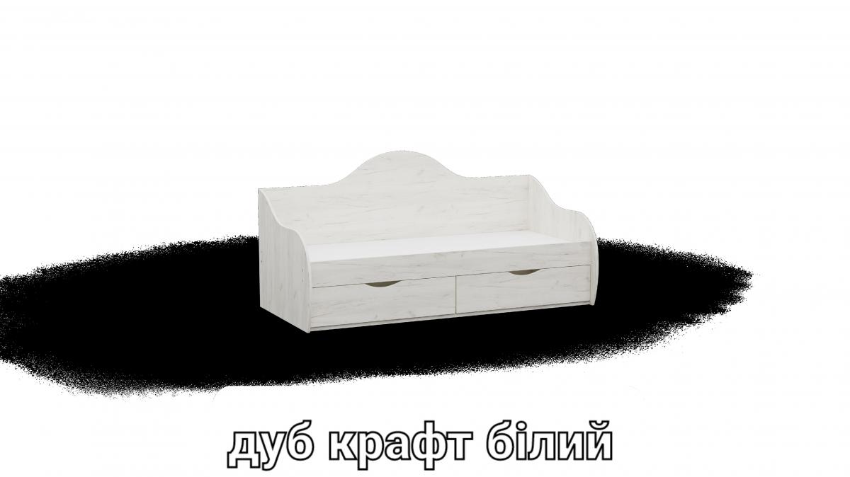 Кровать односпальна L2 дуб крафт белый