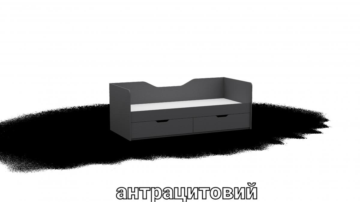 Кровать односпальна L3 антрацыт
