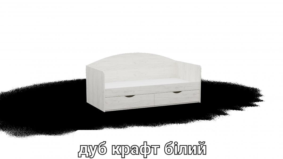 Кровать односпальна L5 дуб крафт белый