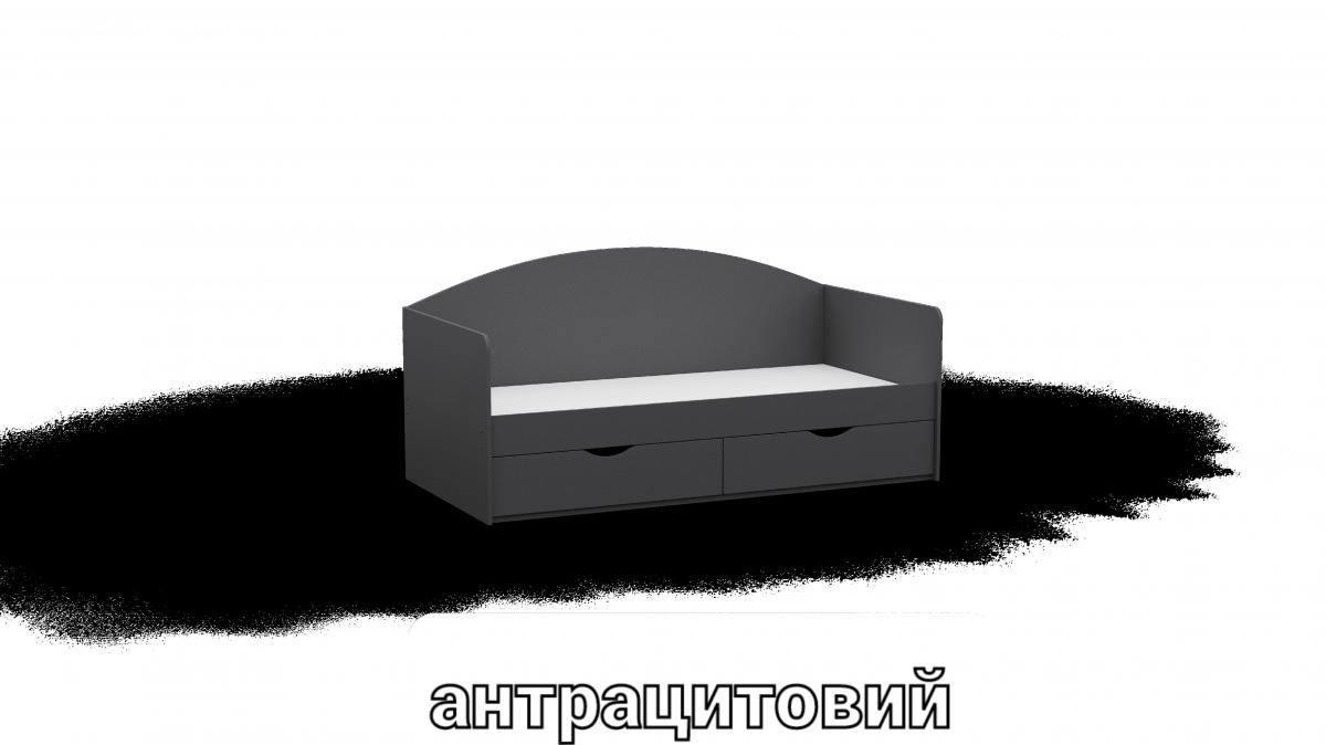 Кровать односпальна L5 антрацыт