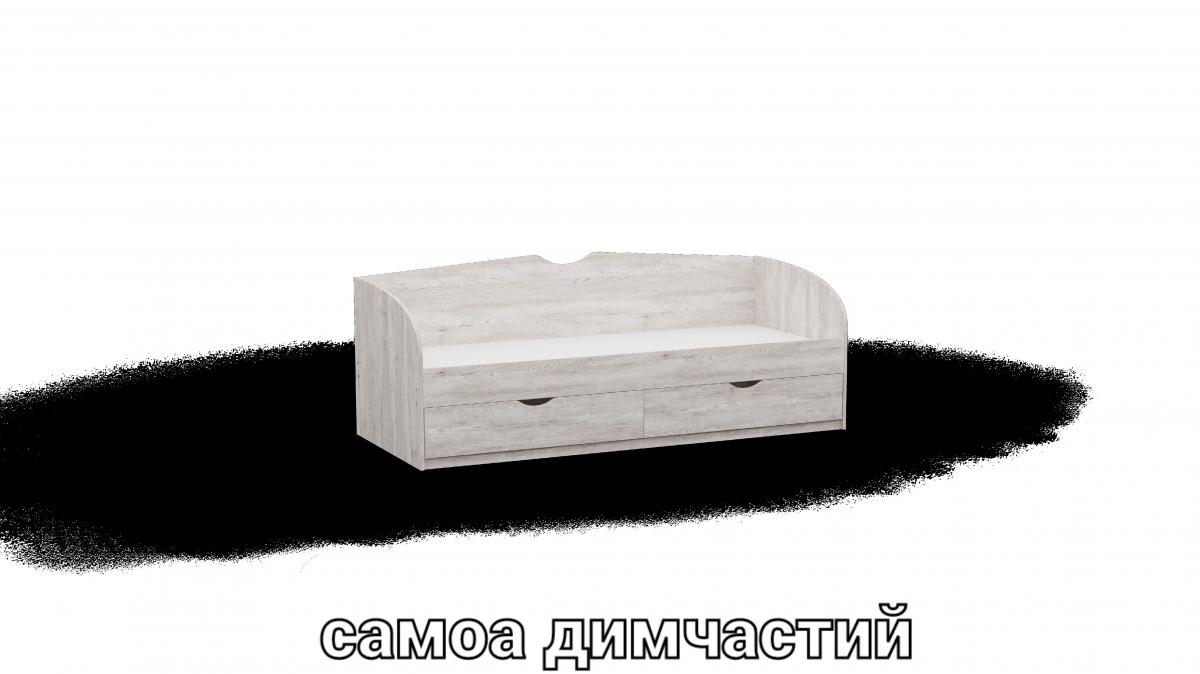 Кровать односпальна L6 самоа дымчастый