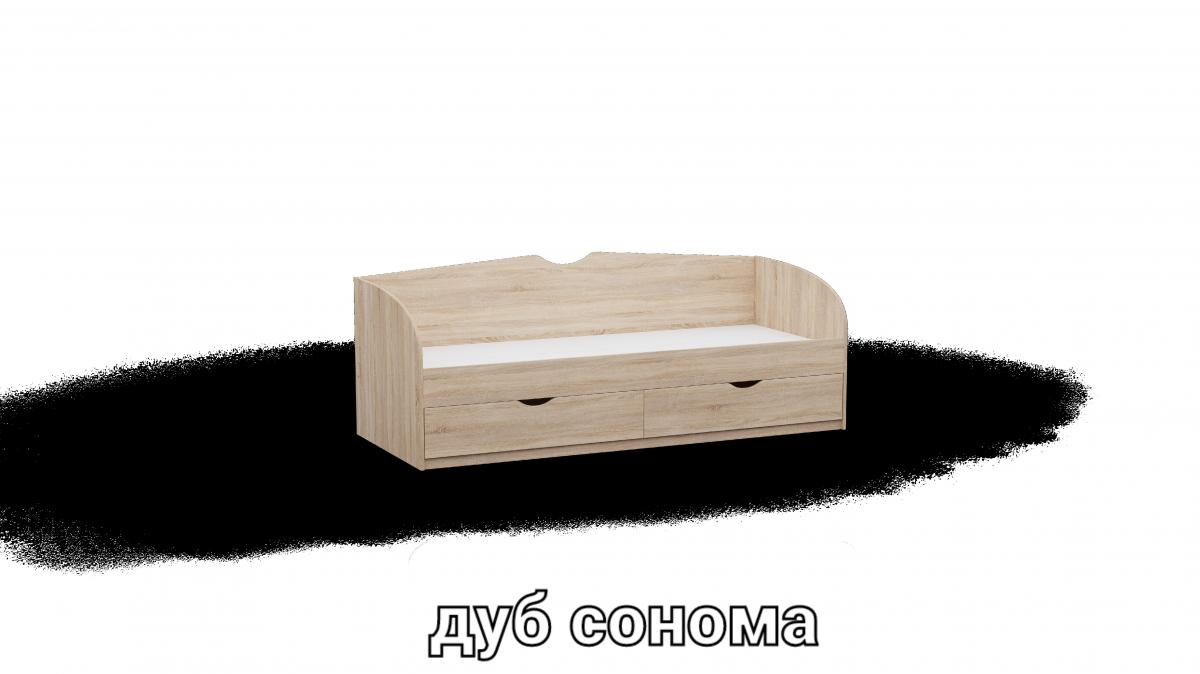 Кровать односпальна L6 дуб сонома