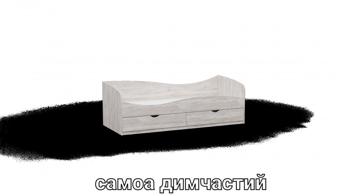Кровать односпальна L7 самоа дымчастый
