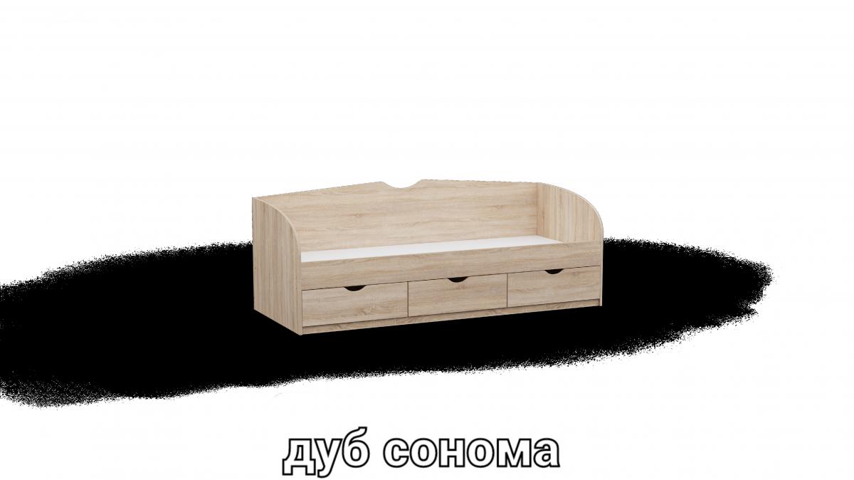 Кровать односпальна L8 дуб сонома