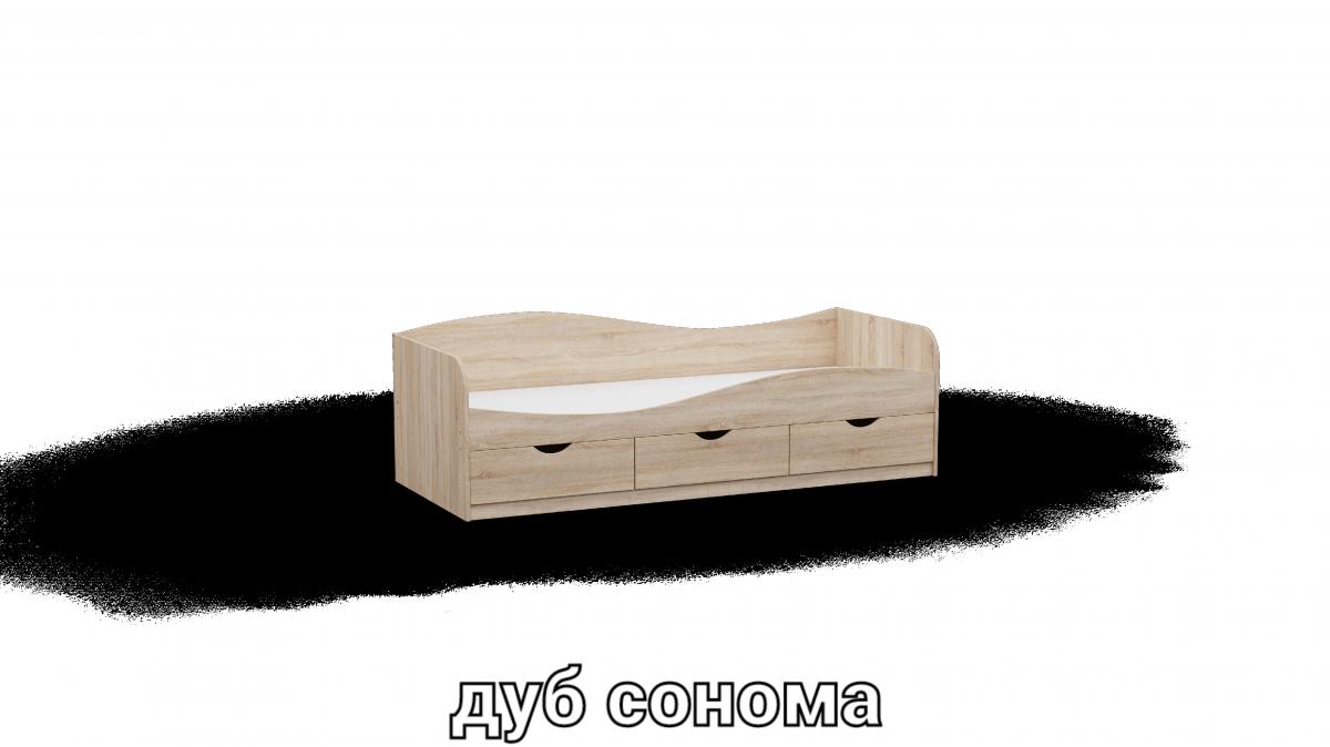 Кровать односпальна L9 дуб сонома