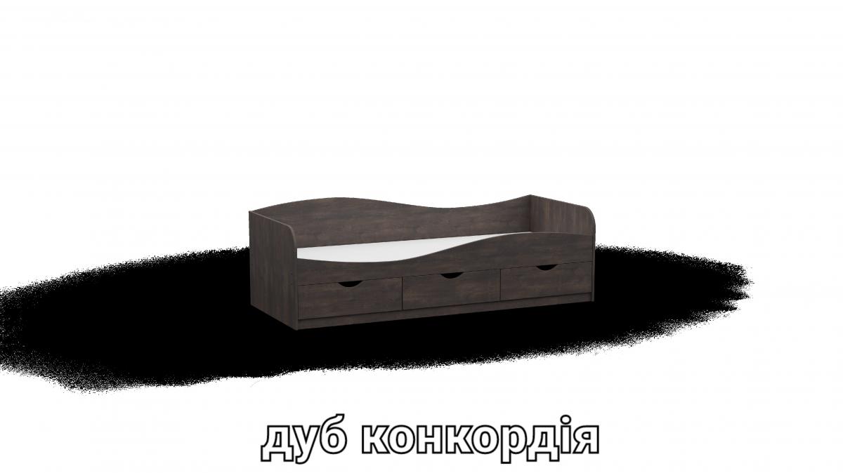 Кровать односпальна L9 дуб конкордия