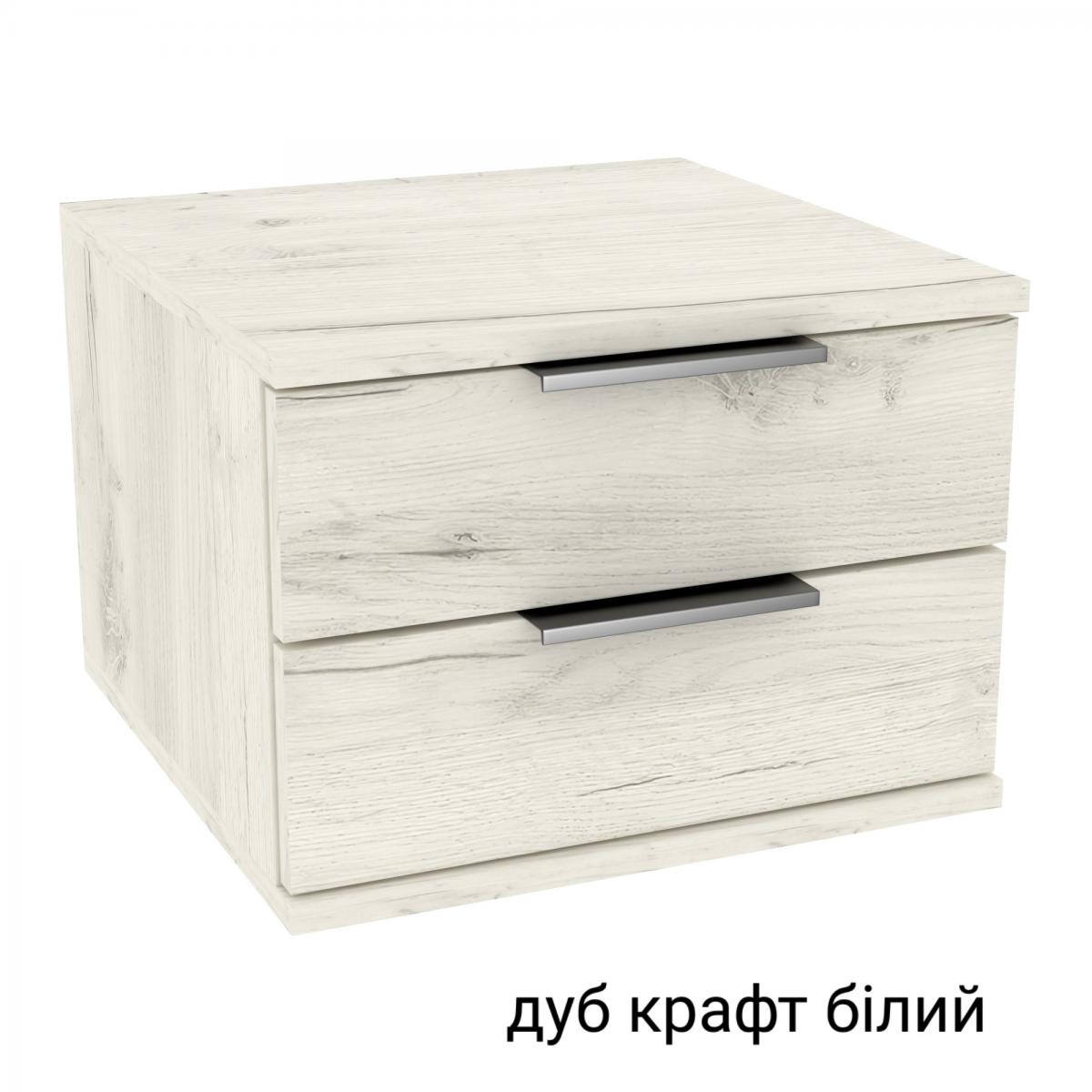 Тумба прикроватная KRISTAL дуб крафт белый