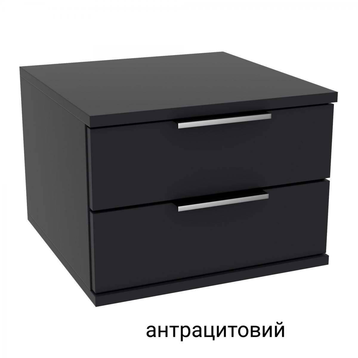 Тумба прикроватная KRISTAL антрацыт
